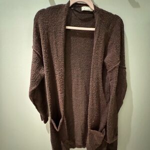 Anthropologie Open-Front Duster Sweater in Olive